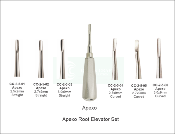 Apexo Root Elevators - Set of 6
